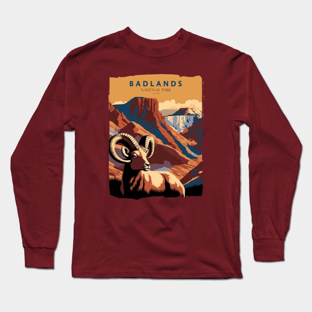 Badlands National Park Long Sleeve T-Shirt by Wintrly